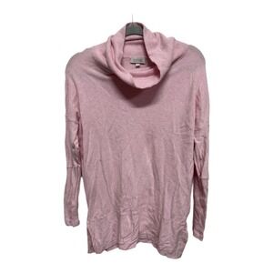 Kinross Cashmere Pink Cashmere Blend Mock Neck Sweater Pink Size Small